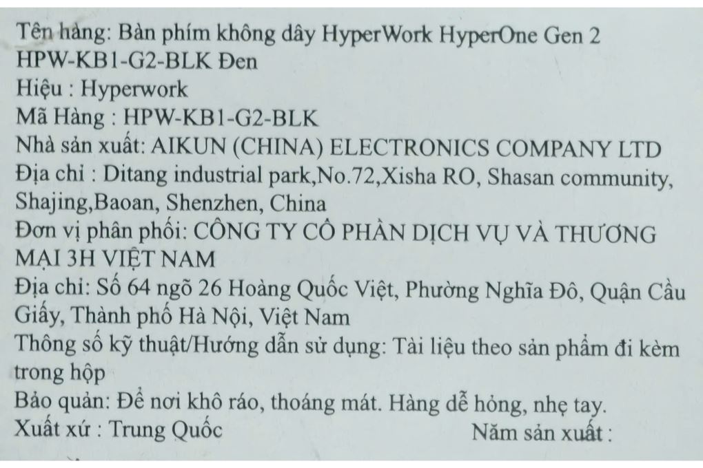 Bàn Phím Bluetooth HyperWork HyperOne Gen 2 - 8