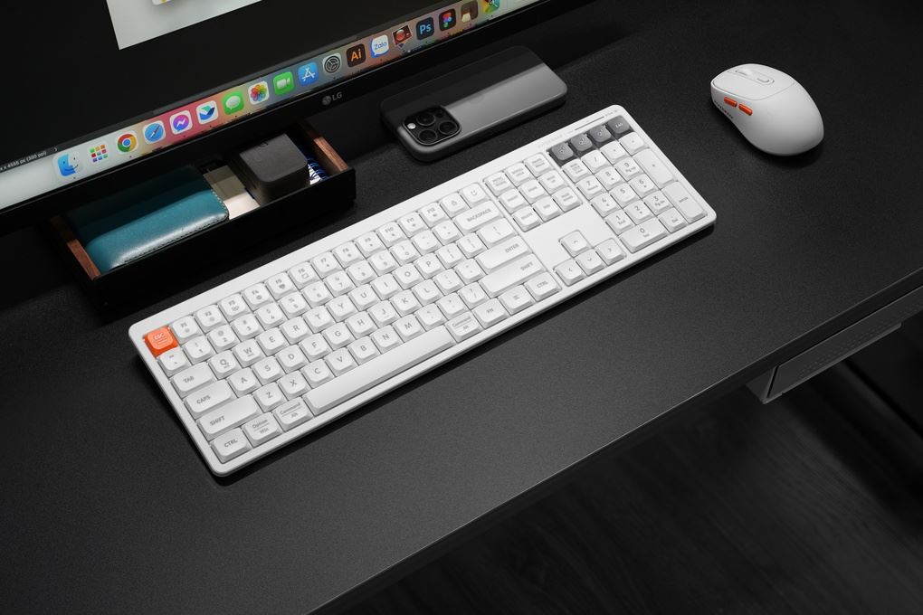 Bàn Phím Bluetooth HyperWork SilentKey Màu Trắng
