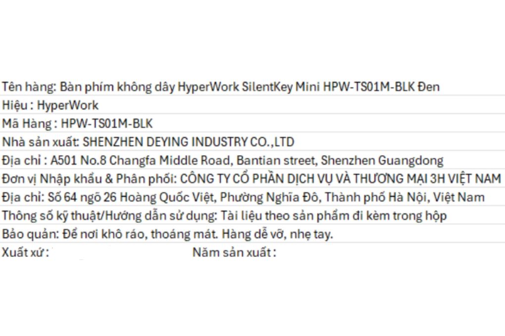 Bàn Phím Bluetooth HyperWork SilentKey Mini - 8