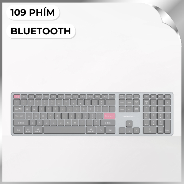 Bàn Phím Bluetooth MicroPack K-310W - Xám