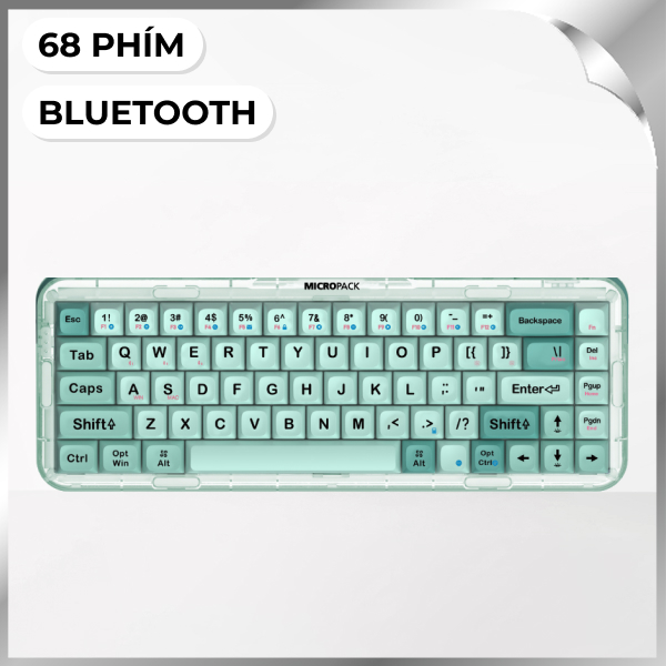 Bàn Phím Cơ Bluetooth MicroPack K-168WM - Xanh Lá