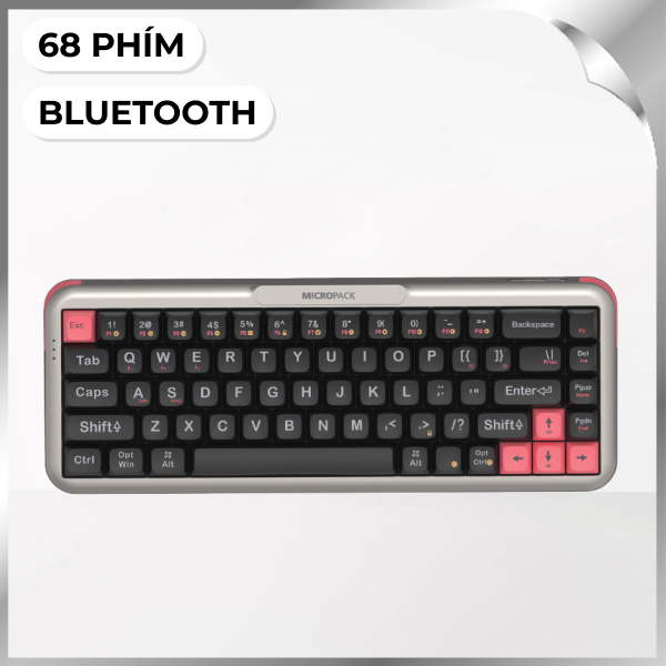Bàn Phím Cơ Bluetooth MicroPack K-168WM - Đen