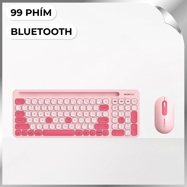 Bàn Phím Bluetooth MicroPack KM-238W - Hồng