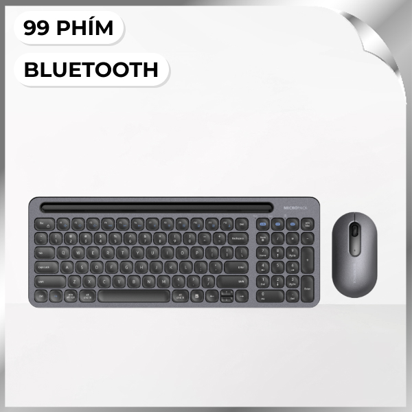 Bàn Phím Bluetooth MicroPack KM-238W - Xám