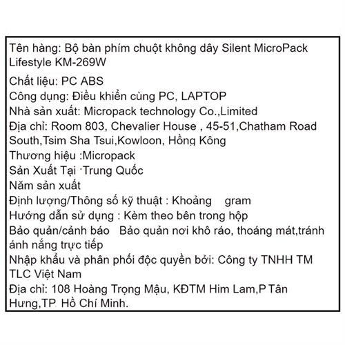 Bộ Bàn Phím Chuột Không Dây MicroPack KM-269W - Cam Màu Cam