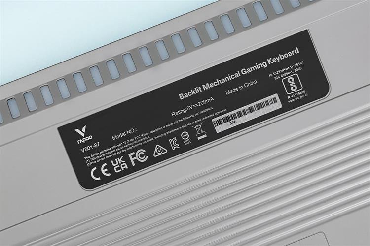 Bàn Phím Cơ Có Dây Rapoo V501 87 Màu Đen