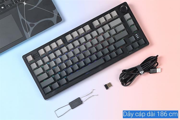 Bàn Phím Cơ Bluetooth Dareu EK75 Pro Cloudy Aqua Màu Đen