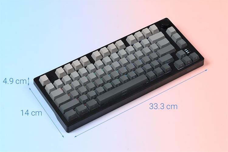 Bàn Phím Cơ Bluetooth Dareu EK75 Pro Cloudy Aqua Màu Đen