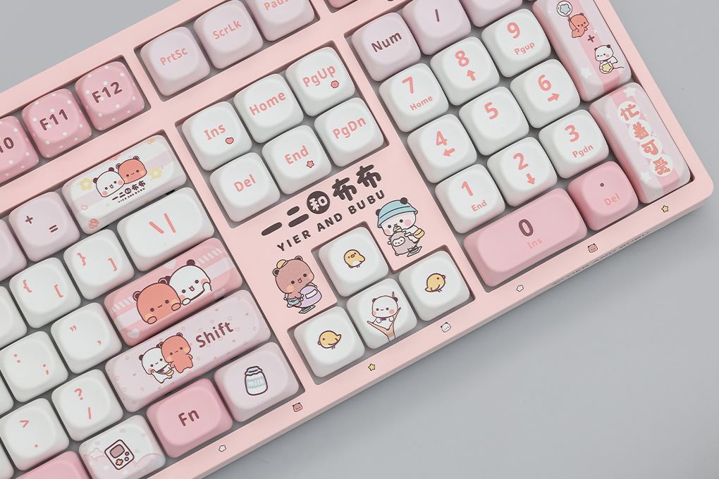 Bàn Phím Cơ Không Dây Akko 3108 RF V3 Yier and Bubu Frost Pink - 12