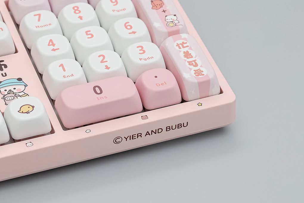 Bàn Phím Cơ Không Dây Akko 3108 RF V3 Yier and Bubu Frost Pink - 13