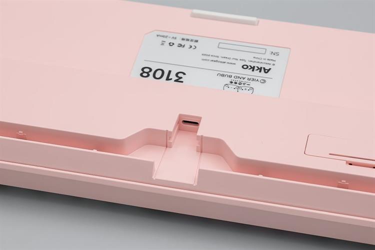 Bàn Phím Cơ Không Dây Akko 3108 RF V3 Yier and Bubu Frost Pink Màu Hồng
