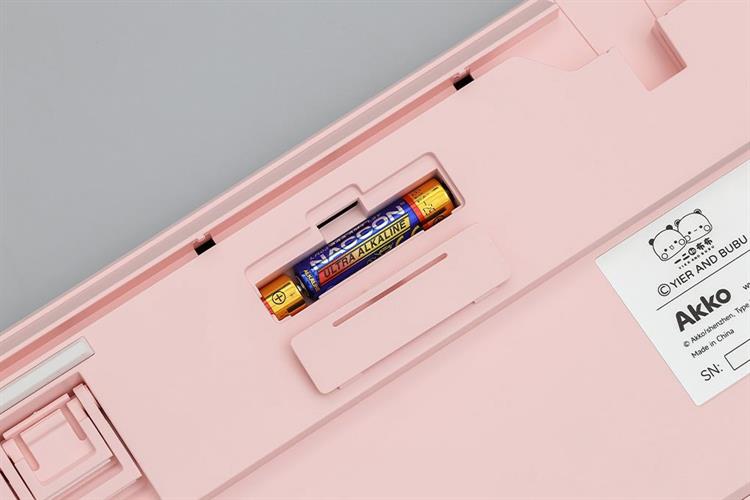 Bàn Phím Cơ Không Dây Akko 3108 RF V3 Yier and Bubu Frost Pink Màu Hồng
