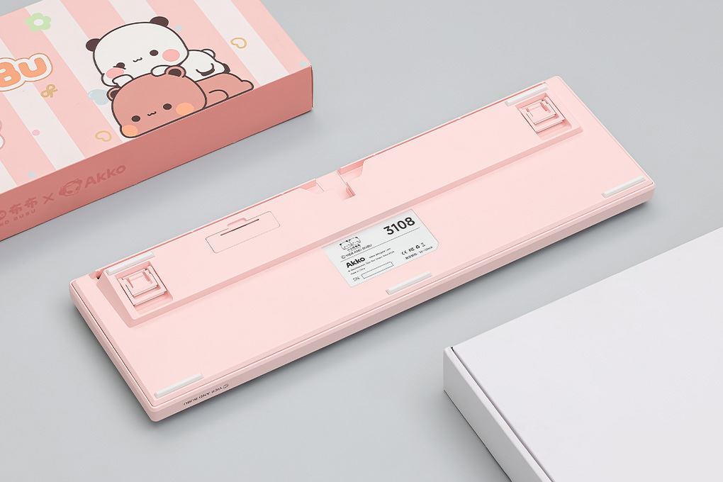 Bàn Phím Cơ Không Dây Akko 3108 RF V3 Yier and Bubu Frost Pink - 5