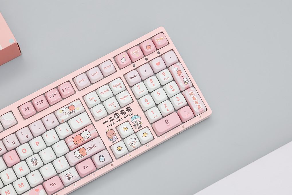 Bàn Phím Cơ Không Dây Akko 3108 RF V3 Yier and Bubu Frost Pink - 9