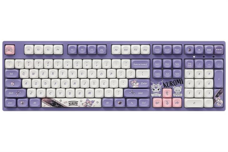 Bàn Phím Cơ Không Dây Akko 3108 RF V3 Kuromi Frost Pink Màu Tím
