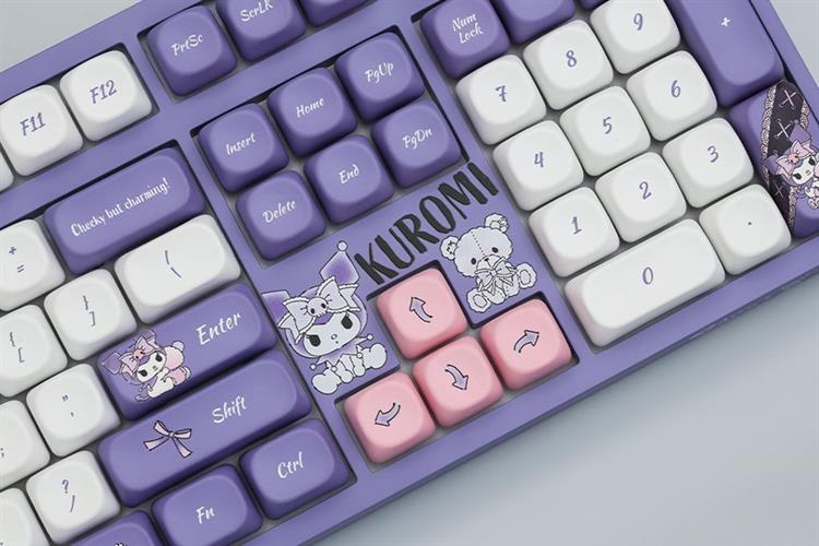 Bàn Phím Cơ Không Dây Akko 3108 RF V3 Kuromi Frost Pink Màu Tím