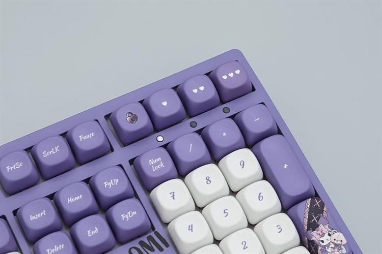 Bàn Phím Cơ Không Dây Akko 3108 RF V3 Kuromi Frost Pink Màu Tím