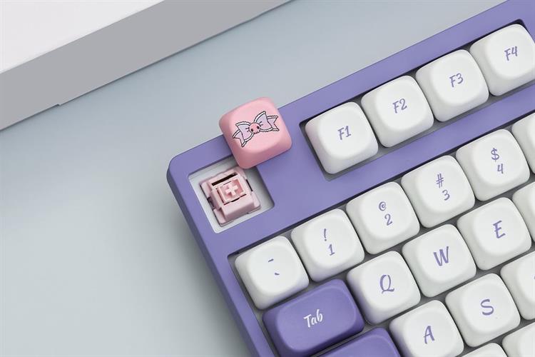 Bàn Phím Cơ Không Dây Akko 3108 RF V3 Kuromi Frost Pink Màu Tím