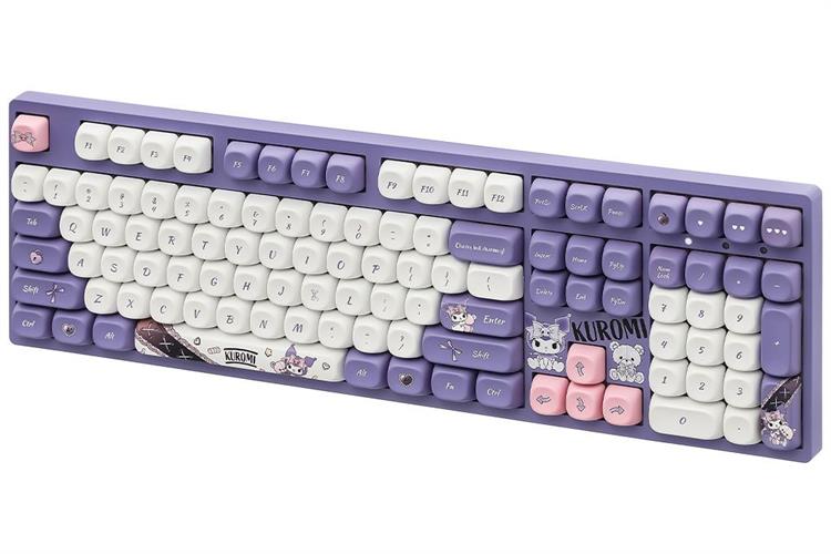 Bàn Phím Cơ Không Dây Akko 3108 RF V3 Kuromi Frost Pink Màu Tím