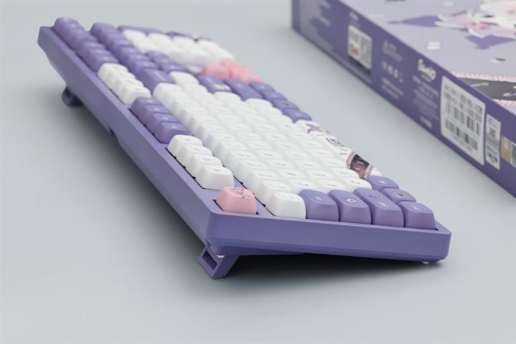 Bàn Phím Cơ Không Dây Akko 3108 RF V3 Kuromi Frost Pink Màu Tím