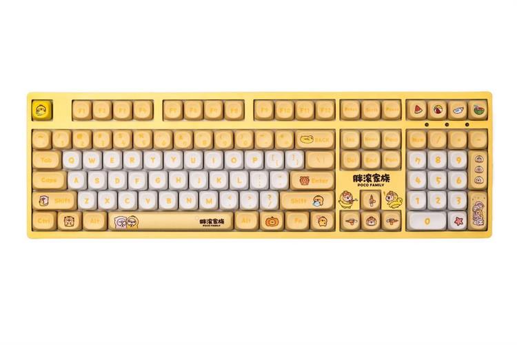 Bàn Phím Cơ Không Dây Akko 3108 RF V3 Poco Family POCO DUCK Frost Pink Màu Vàng