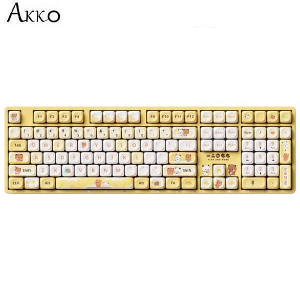 Bàn Phím Cơ Không Dây Akko 3108 RF V3 Poco Family POCO DUCK Frost Pink