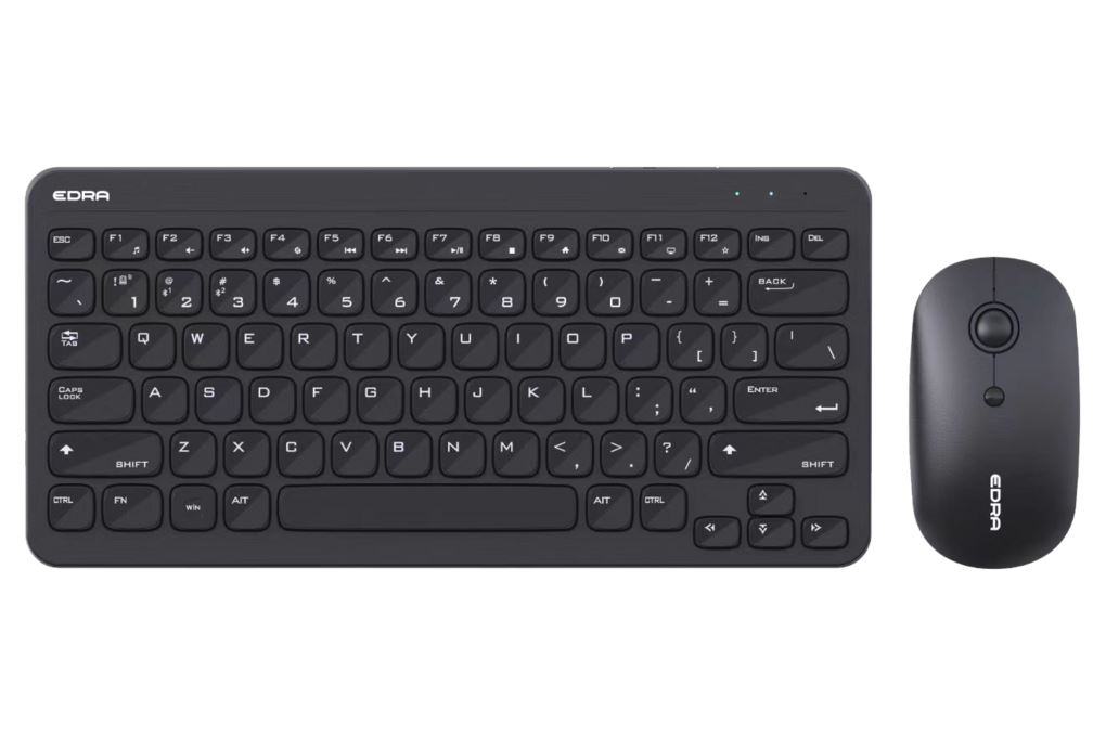 Bộ Bàn Phím Chuột Bluetooth EDRA EC801W Màu Đen