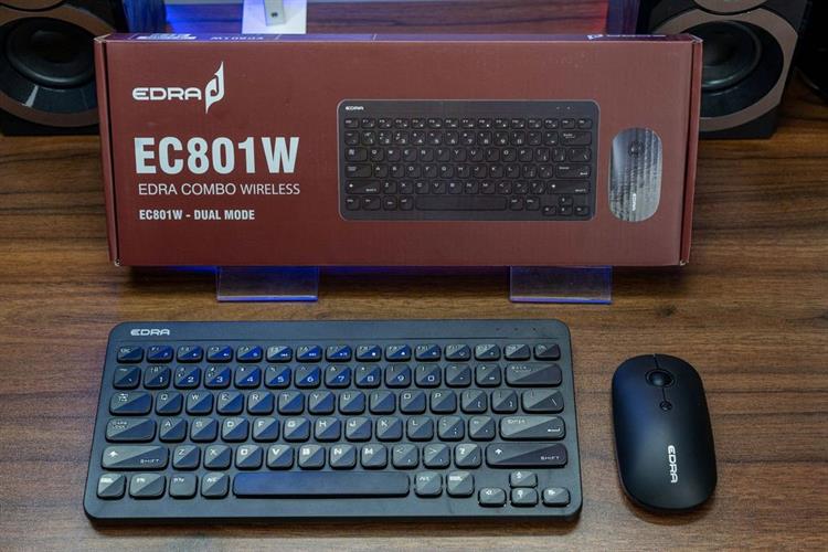 Bộ Bàn Phím Chuột Bluetooth EDRA EC801W Màu Đen