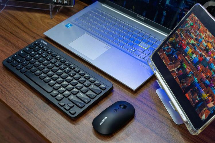 Bộ Bàn Phím Chuột Bluetooth EDRA EC801W Màu Đen