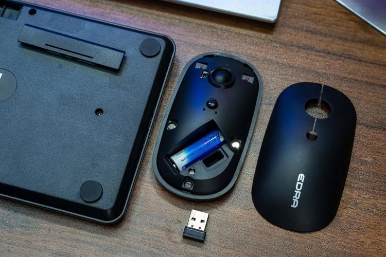 Bộ Bàn Phím Chuột Bluetooth EDRA EC801W Màu Đen