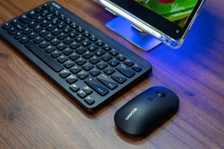 Bộ Bàn Phím Chuột Bluetooth EDRA EC801W Màu Đen