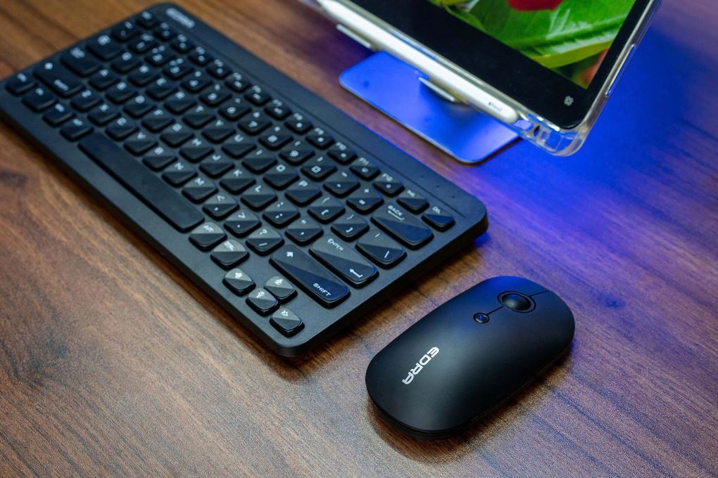 Bộ Bàn Phím Chuột Bluetooth EDRA EC801W Màu Đen