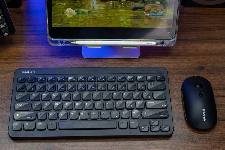 Bộ Bàn Phím Chuột Bluetooth EDRA EC801W Màu Đen