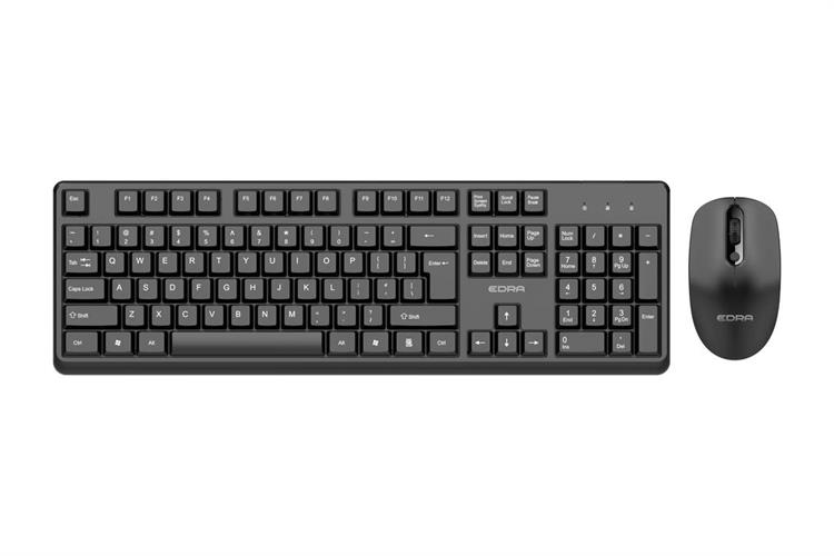 Bộ Bàn Phím Chuột Bluetooth EDRA EC802W Màu Đen