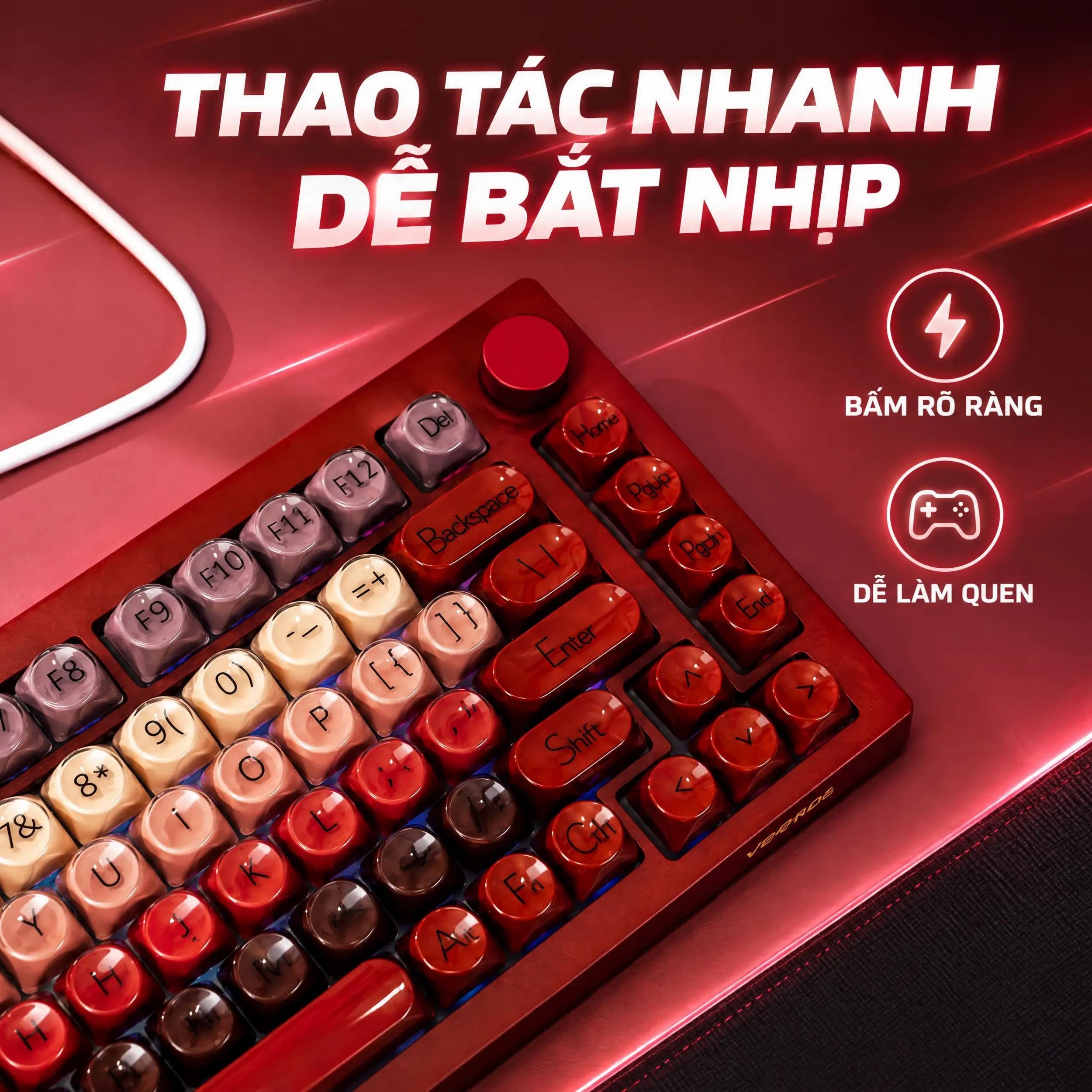 Bàn Phím Cơ Có Dây Gaming Veekos K75 Veekos K75 - dễ sử dụng Bàn Phím Cơ Có Dây Gaming Veekos K75 Veekos K75 - dễ sử dụng