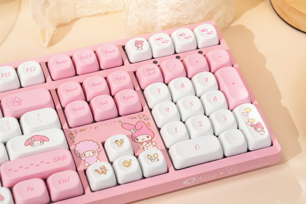 Bàn Phím Cơ Không Dây AKKO 3108RF V3 My Melody Màu Hồng