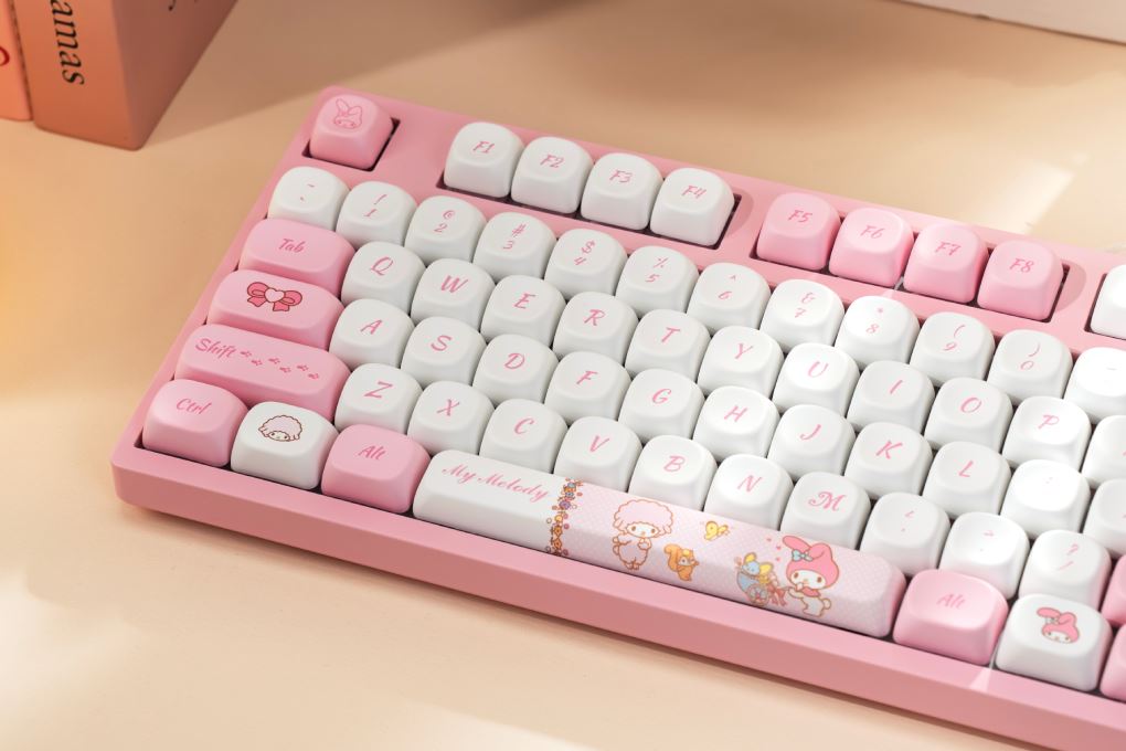 Bàn Phím Cơ Không Dây AKKO 3108RF V3 My Melody Màu Hồng