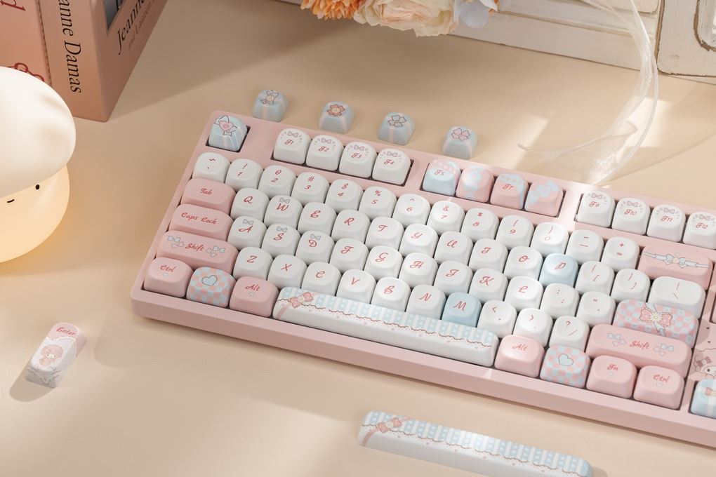 Bàn Phím Cơ Không Dây AKKO 3108RF V3 Piano Sweet Màu Hồng