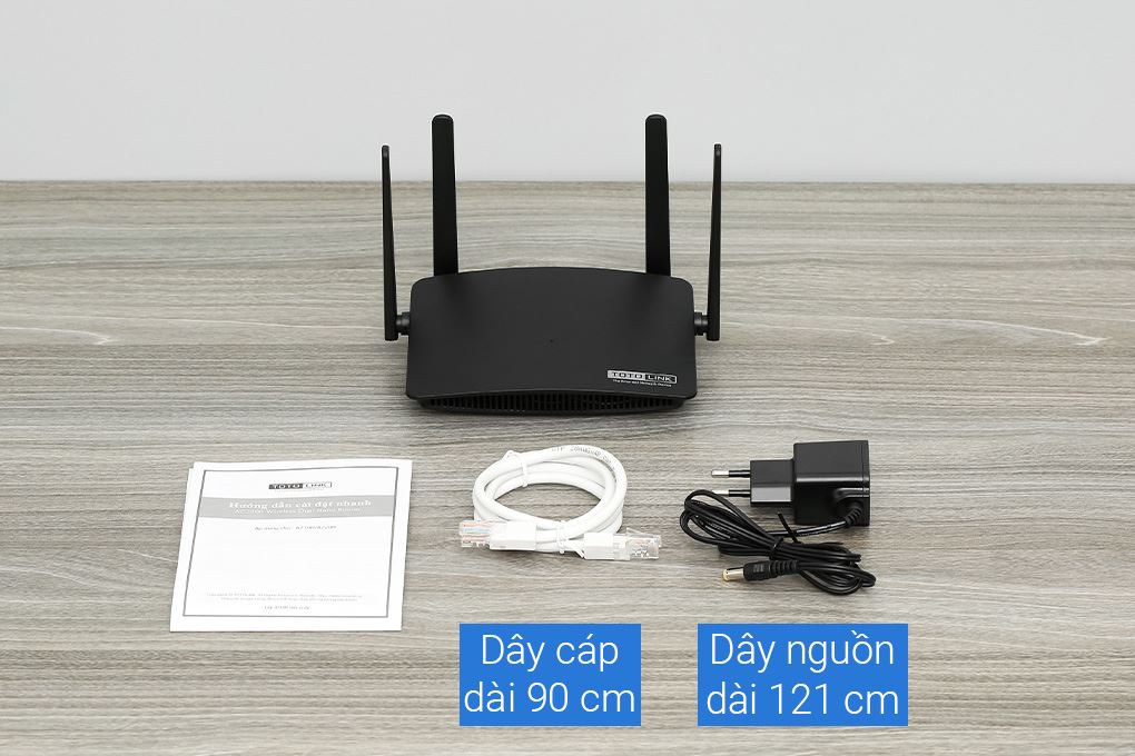 Router Wifi Chuẩn AC1200 Totolink A720R Màu Đen