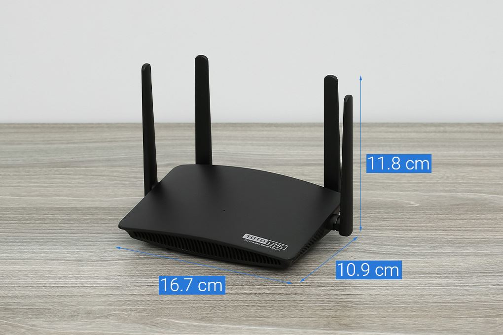 Router Wifi Chuẩn AC1200 Totolink A720R Màu Đen