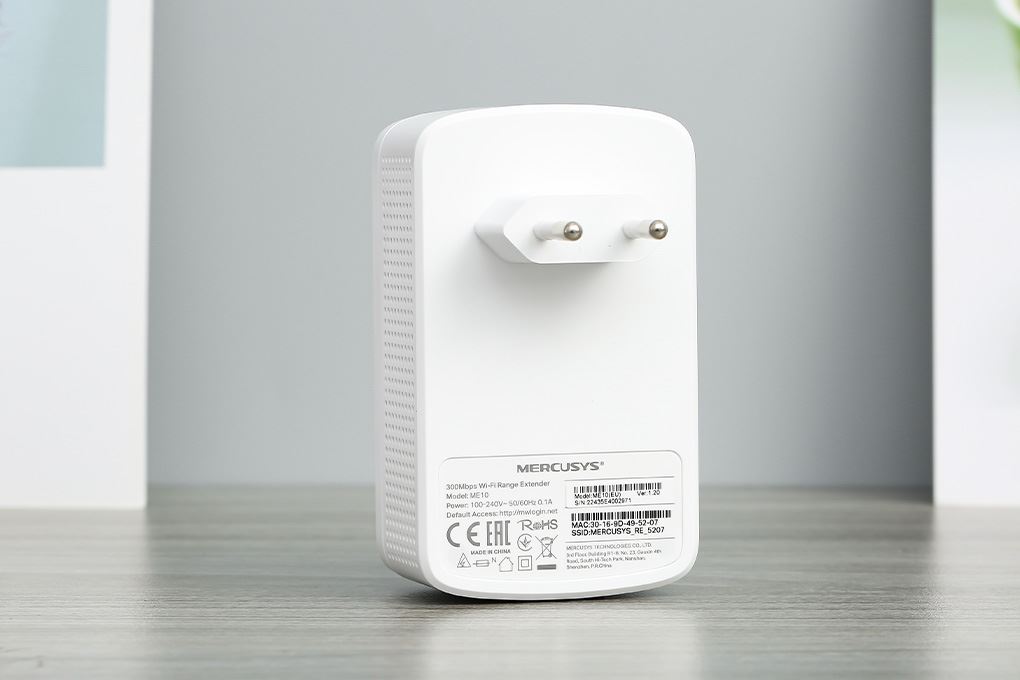 Repeater mở rộng sóng Wifi chuẩn N Mercusys ME10 Màu Trắng