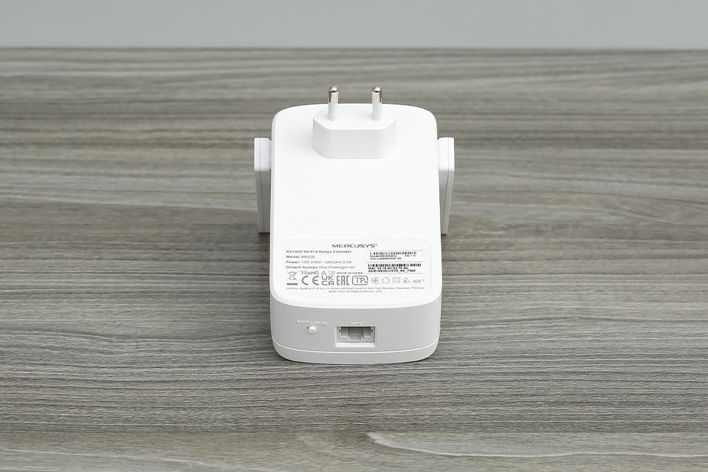 Repeater mở rộng sóng Wifi 6 AX1500 Mercusys ME60X Màu Trắng