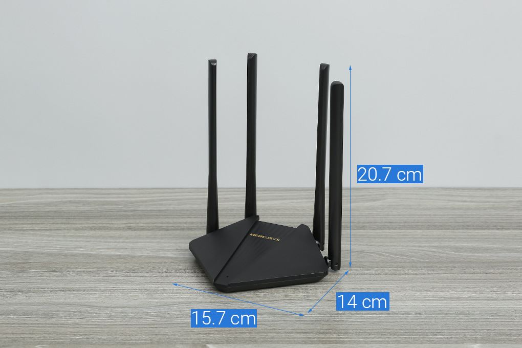 Router Wifi Chuẩn AC1200 Mercusys MR30G Gigabit Màu Đen