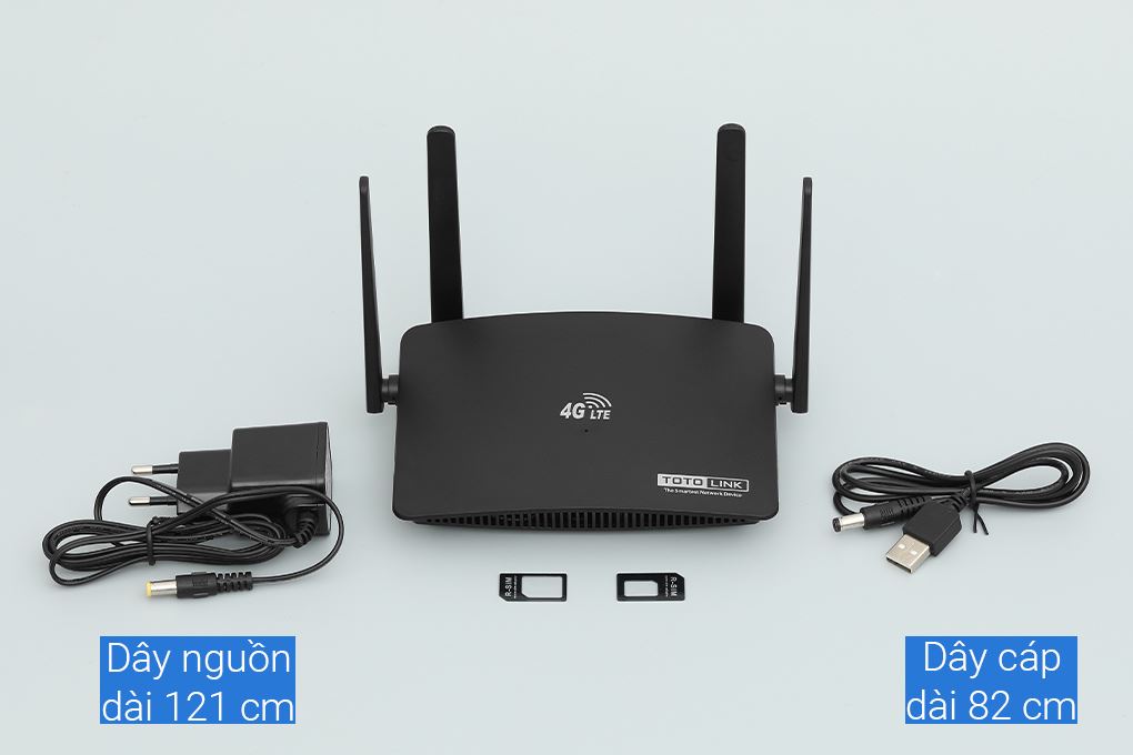 Bộ phát Wifi di động 4G LTE 300Mbps Totolink LR350 Màu Đen