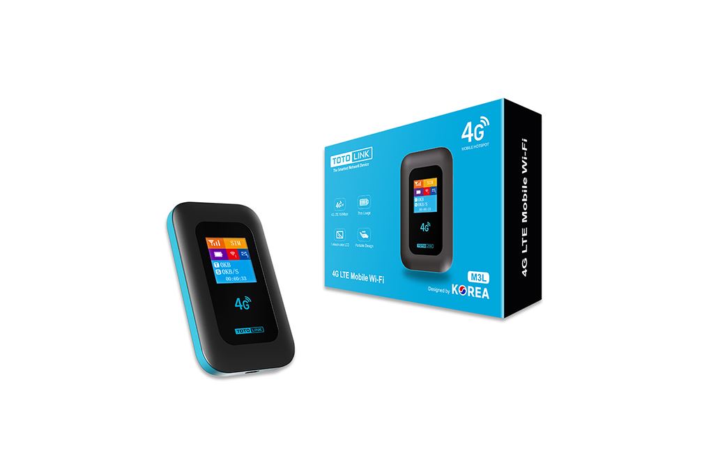 Bộ phát Wifi di động 4G LTE Wifi 6 AX300 Totolink M3L Màu Đen