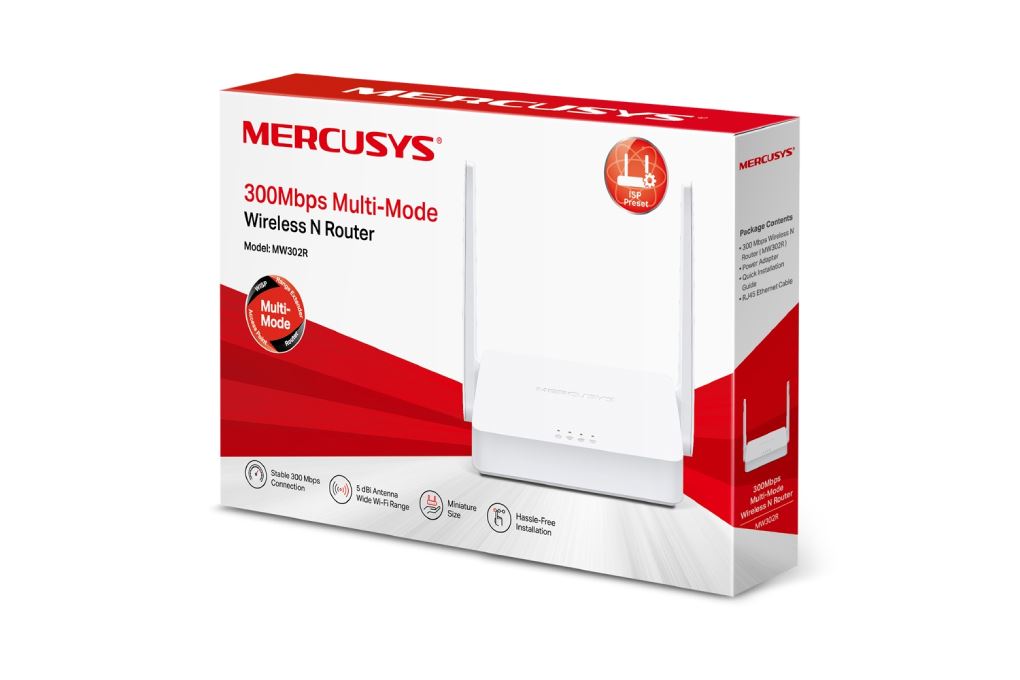 Router Wifi Chuẩn N Mercusys MW302R Màu Trắng