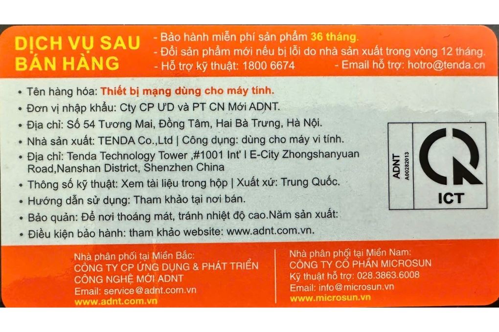 USB Wifi Chuẩn Wifi 6 Tenda U2 Màu Trắng