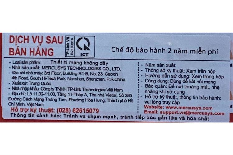 USB Wifi Chuẩn AC1300 Mercusys MA32H Màu Trắng