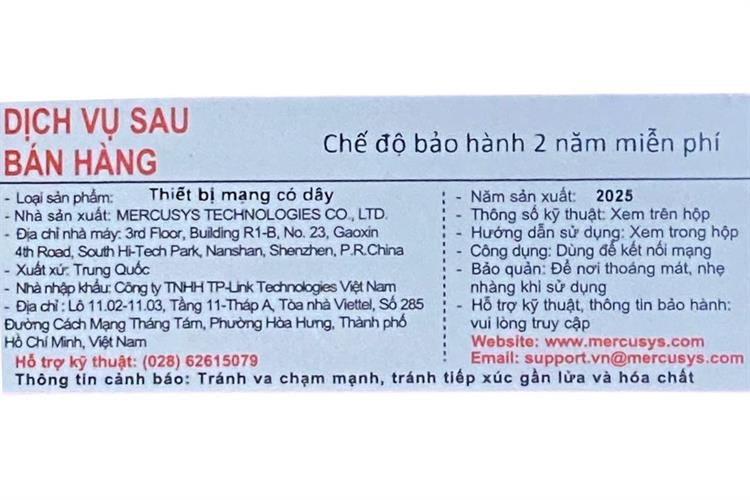 Thiết bị chuyển mạch Switch Mercusys 5 cổng MS105G Màu Đen