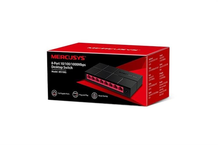 Thiết bị chuyển mạch Switch Mercusys 8 cổng MS108G Màu Đen